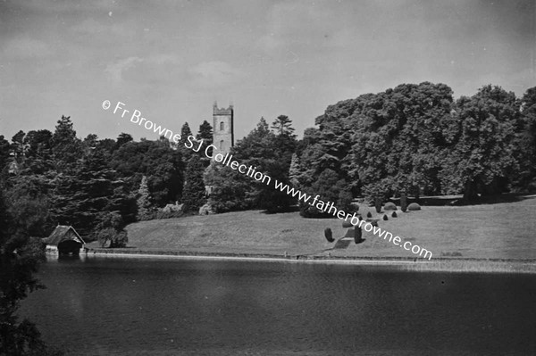 GLASLOUGH HOUSE  PANORAMA FROM SOUTH SIDE OF LAKE (UNDER TREES)